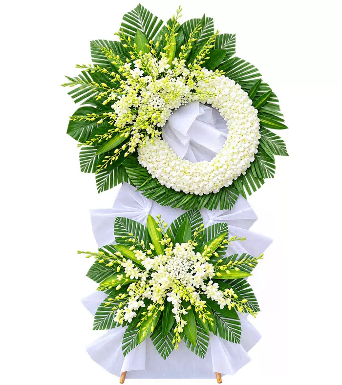 Cõi An – kệ hoa phân ưu trắng xanh · 1320
