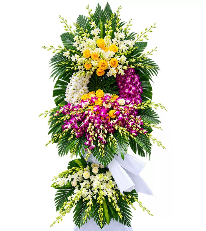 Vĩnh Niệm – kệ hoa phân ưu vàng tím