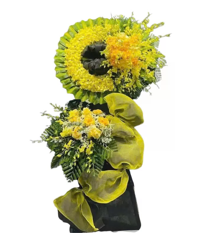 Lặng Thầm – kệ hoa phân ưu vàng cam