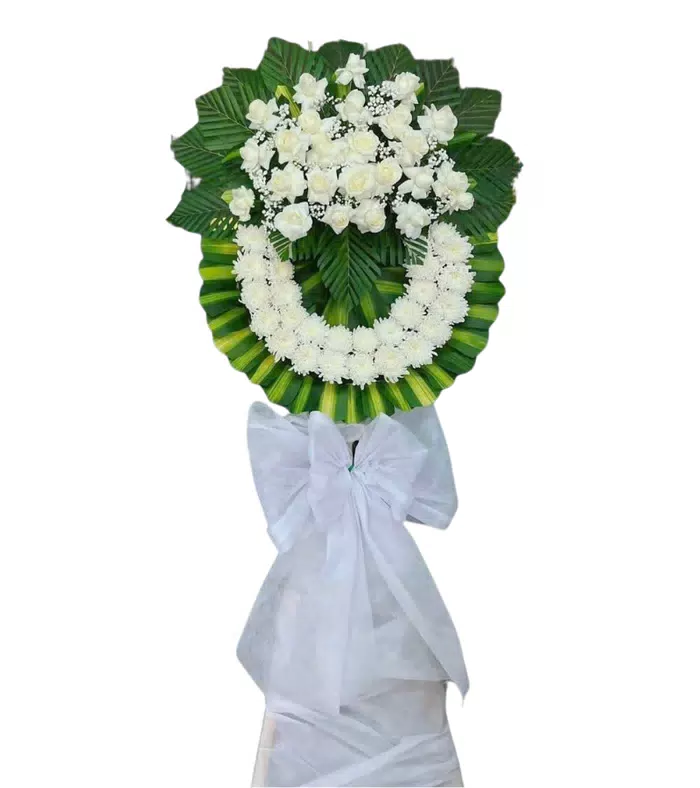 Cõi An – vòng hoa phân ưu trắng xanh