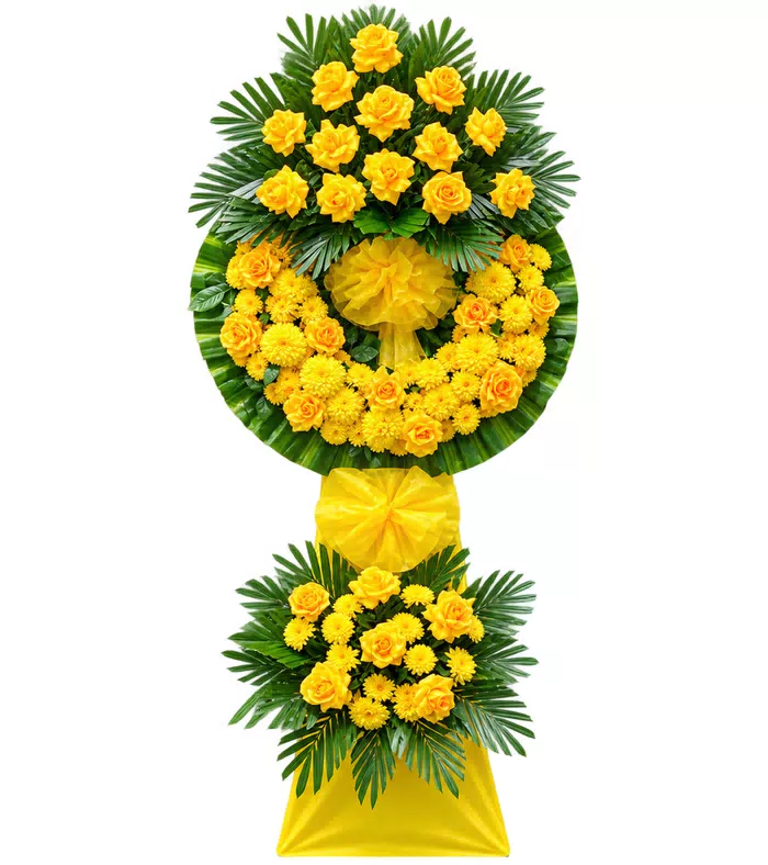 Hoài Niệm – kệ hoa phân ưu hồng vàng