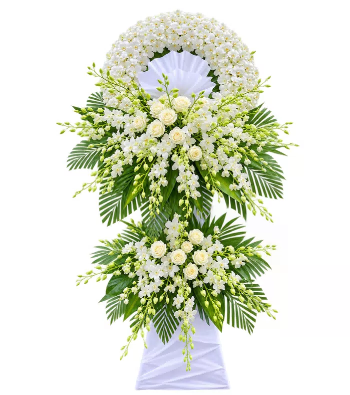 Nén Tâm Hương – kệ hoa phân ưu trắng