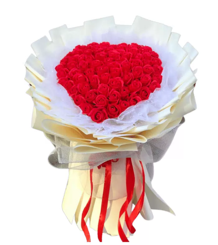 Thư Hoa – hoa bó tươi trái tim gam đỏ