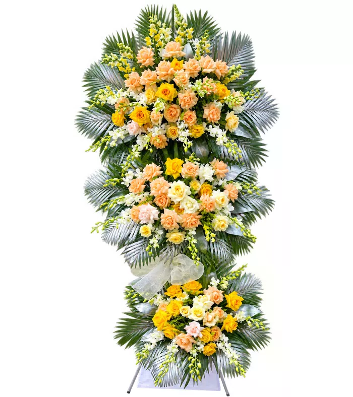 Thành Kính – kệ hoa phân ưu hồng vàng