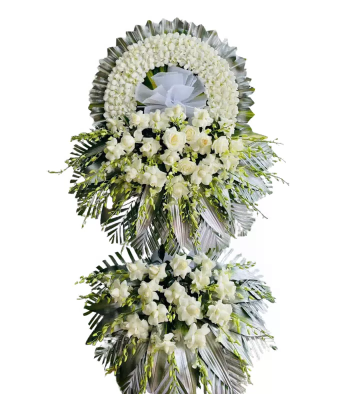 Hoài Niệm – kệ hoa phân ưu trắng kem · 0346