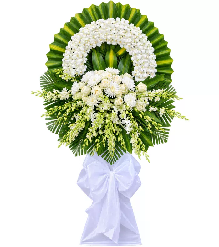 Thành Kính – vòng hoa phân ưu trắng
