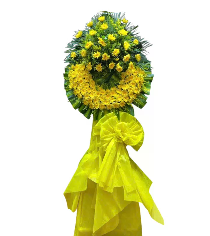 Trầm Lắng – vòng hoa phân ưu vàng xanh