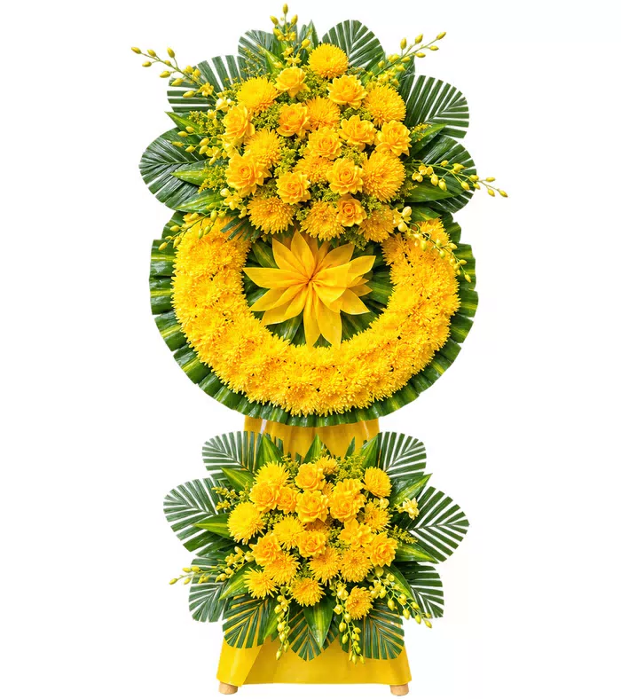 Thành Kính – kệ hoa phân ưu cúc vàng