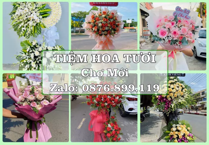 Shop hoa tươi tại Chợ Mới – Gửi lời quan tâm bằng hoa và trái cây · ảnh 1