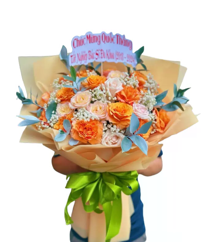 Nắng Trong – hoa bó gam vàng cam