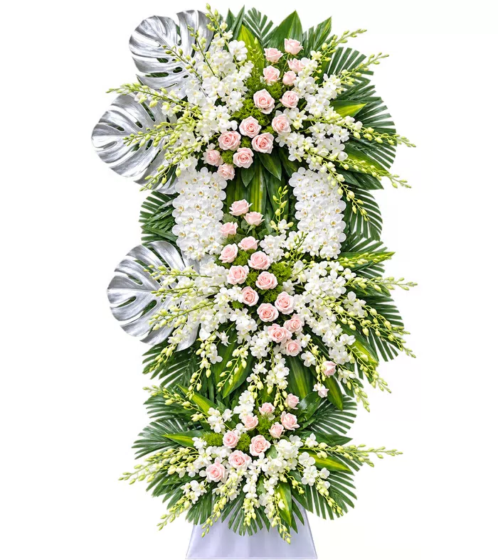 Nghĩa Cũ – kệ hoa phân ưu hồng phấn trắng