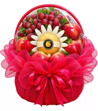 Mến Thương – giỏ quà trái cây lưới đỏ