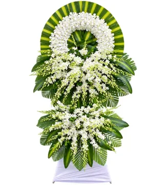 Lời Sẻ Chia – kệ hoa phân ưu trắng · 1222