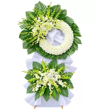 Cõi An – kệ hoa phân ưu trắng xanh · 1320