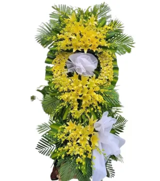 Dấu Nhớ – kệ hoa phân ưu vàng xanh
