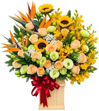 Một Ngày Đẹp – hộp hoa hướng dương thiên điểu
