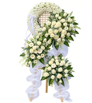 Nhớ Thương – kệ hoa phân ưu hồng trắng