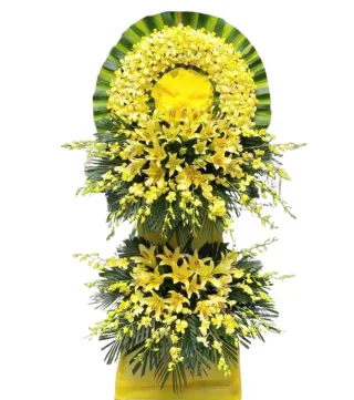Trầm Lắng – kệ hoa phân ưu vàng xanh