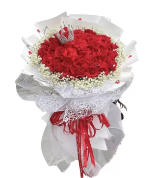 Hẹn Thương – bó hoa hồng đỏ