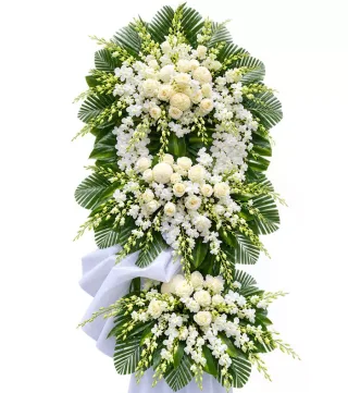 Dấu Nhớ – kệ hoa phân ưu hồng trắng