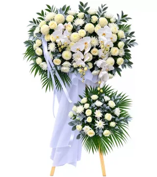 Lời Sẻ Chia – kệ hoa phân ưu trắng · 1297