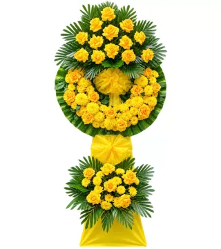 Hoài Niệm – kệ hoa phân ưu hồng vàng