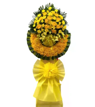Kính Nhớ – kệ hoa phân ưu vàng cam