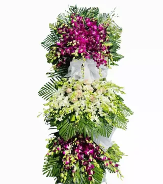 Lời Phân Ưu – kệ hoa phân ưu tím hồng