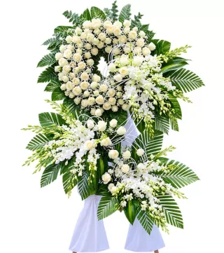 An Tịnh – kệ hoa phân ưu trắng dáng lệch