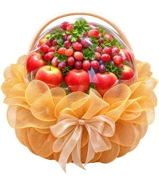 Nghĩ Đến Bạn – giỏ quà trái cây nho đỏ