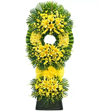 Nghĩa Tình – kệ hoa phân ưu vàng · 1377