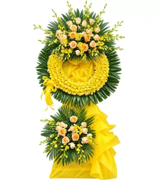 Lặng Thầm – kệ hoa phân ưu vàng