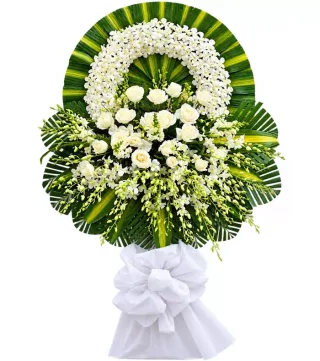 Thanh An – vòng hoa phân ưu trắng