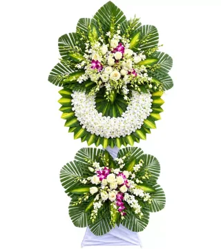 Lời Tưởng Nhớ – kệ hoa phân ưu trắng tím · 1314