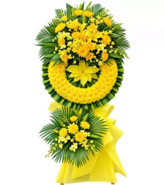 Lặng Yên – kệ hoa phân ưu vàng