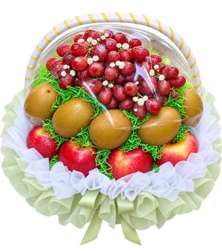 Quà Gặp Mặt – giỏ quà trái cây nho đỏ