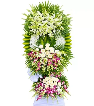 Nhớ Thương – kệ hoa phân ưu trắng tím · 1220