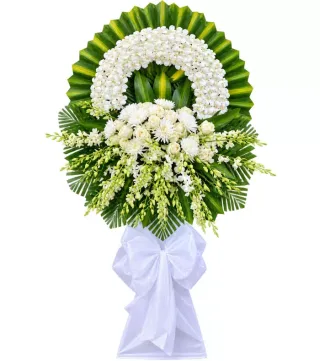 Thành Kính – vòng hoa phân ưu trắng