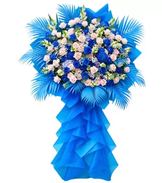 Hân Hoan – kệ hoa chúc mừng xanh hồng phấn
