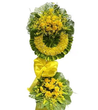 An Tịnh – kệ hoa phân ưu vàng cam