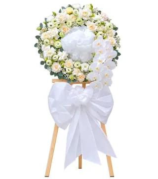 Lặng Thầm – vòng hoa phân ưu trắng · 1281