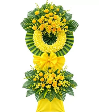 Miền Ký Ức – kệ hoa phân ưu vàng