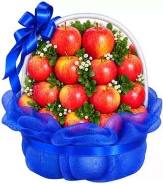 Ân Tình – giỏ quà táo lưới xanh