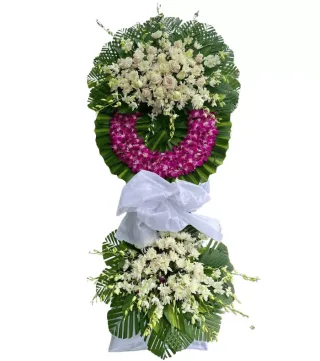 Dấu Nhớ – kệ hoa phân ưu trắng hồng