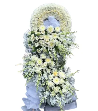 Nhớ Thương – kệ hoa phân ưu trắng kem · 0333