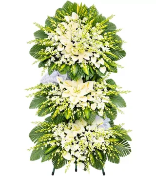 Lời Cuối – kệ hoa phân ưu ly trắng