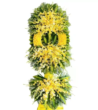 Vĩnh Niệm – kệ hoa phân ưu vàng xanh