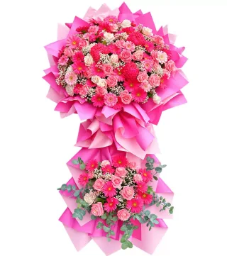 Chung Vui – kệ hoa chúc mừng hồng phấn hai tầng · 1097