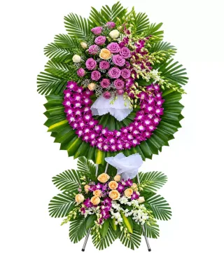 Lời Tưởng Nhớ – kệ hoa phân ưu hồng tím