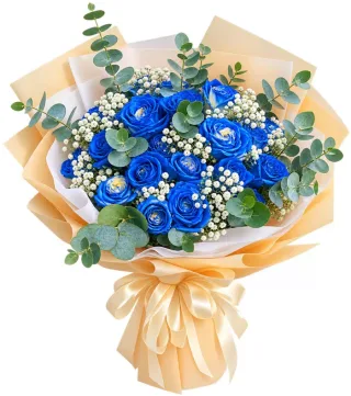 Nhịp Yêu – bó hoa hồng gam xanh dương